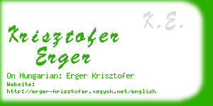 krisztofer erger business card